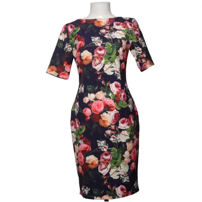 Jurk (Blauw, Meerkleurig) van Paper Dolls Elastaan, Polyester