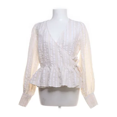 Slå-om bluse (Hvid, Beige) fra NA-KD Polyester