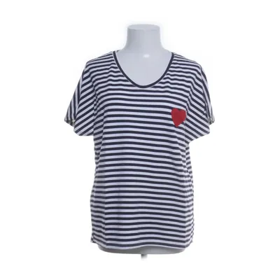 T-shirt (Blå, Vit) från Made in italy Elastan, Viskos