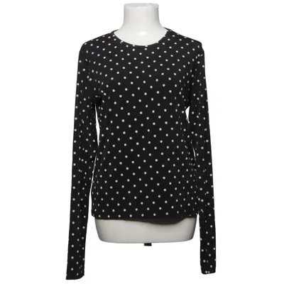 Lange mouwen shirt (Zwart, Wit) van Gina Tricot Elastaan, Polyester