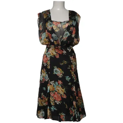 Jurk (Zwart, Meerkleurig) van Massimo Dutti Woman Zijde