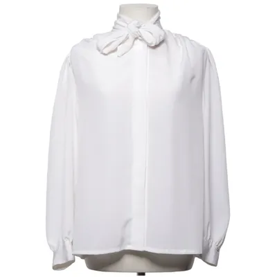 Sløjfebluse (Hvid) fra Anne Bruse Polyester