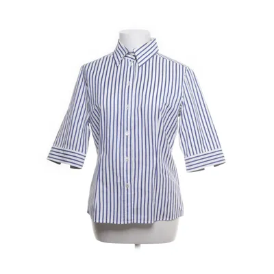 Short sleeve shirt (White, Blue) from Van Laack Cotton