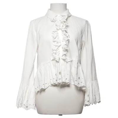 Blouse (White) from Uterqüe Cotton, Linen