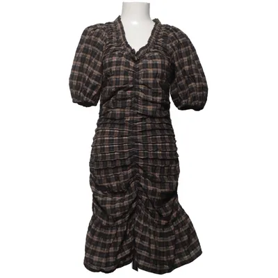 Dress (Black, Beige) from Ganni Organic cotton, Polyamide, Recycled polyester