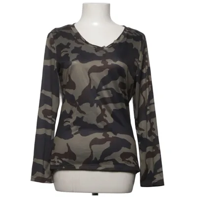 Langærmet t-shirt (Grøn, Sort, Beige) fra Fancyqube Elastan, Polyester
