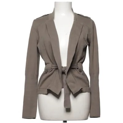 Wrap cardigan (Gray) from Karen Millen Cotton, Elastane, Polyamide