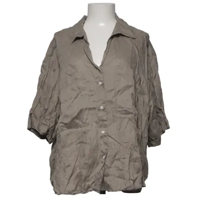 Short sleeve shirt (Beige) from H&M Premium Quality Linen