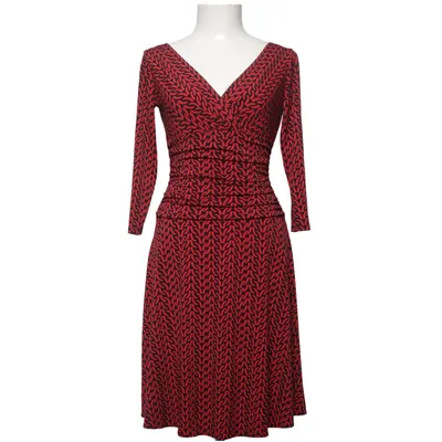 Dress (Red, Black) from London Times Elastane, Polyester