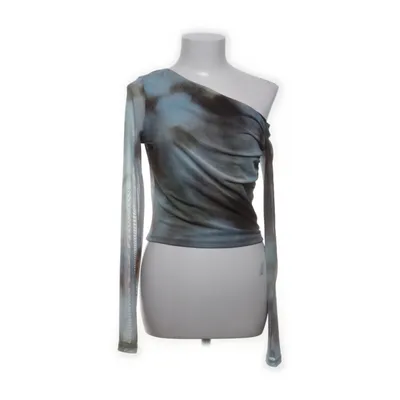 Crop top (Blauw, Grijs, Meerkleurig) van Bershka Elastaan, Polyester