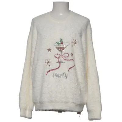 Julesweater (Hvid) fra Chica London Polyamid
