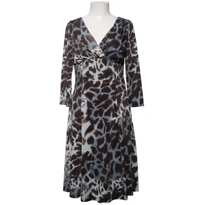 Dress (Brown, Blue, White) from Javier Simorra Elastane, Polyester