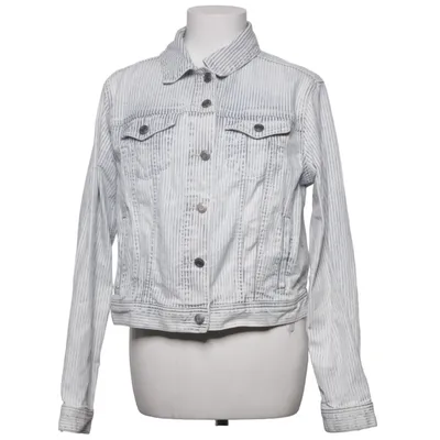 Jeansjacka (Blå, Vit) från Lands' End Bomull, Elastan, Polyester