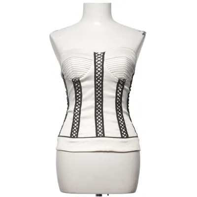 Tube top (Wit, Zwart) van Charlotte Russe Elastaan, Polyester