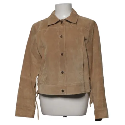 Leren jack (Beige) van More Leer, Polyester