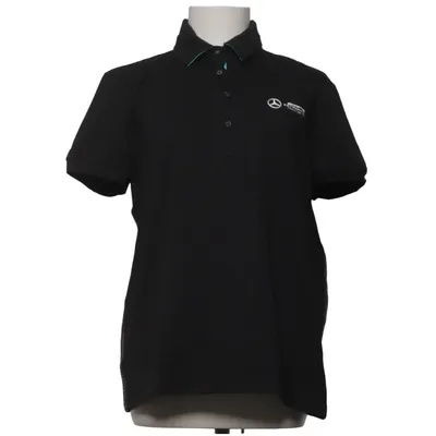 Poloshirt (Zwart) van Mercedes-Benz Katoen, Elastaan