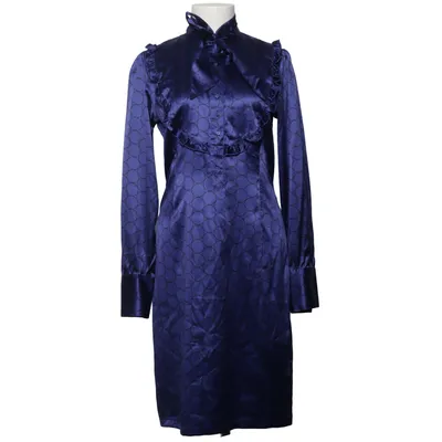 Klänning (Blå, Svart) från Talking French Elastan, Silke