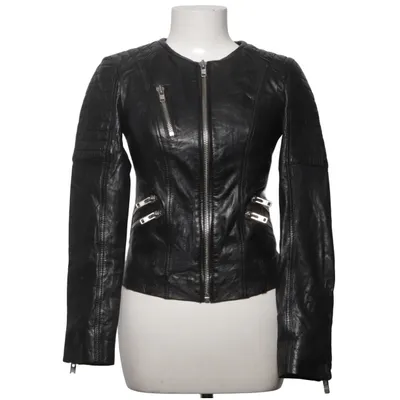 Leren jack (Zwart) van Primeboots Leer, Polyester