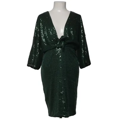Cocktailklänning (Grön) från Shein Elastan, Polyester