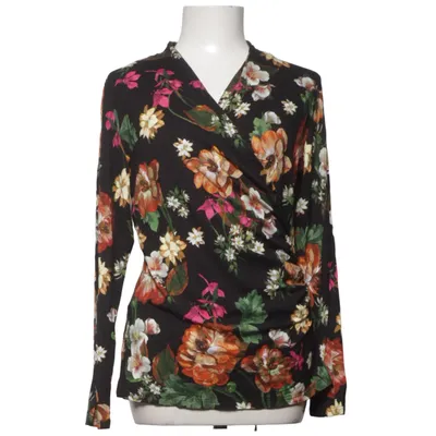 Wikkelblouse (Zwart, Meerkleurig) van Camilla Thulin Elastaan, Viscose