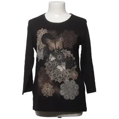 Langærmet t-shirt (Sort, Beige) fra Florie Bomuld