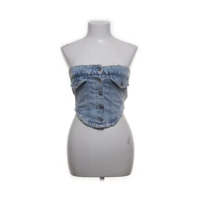 Crop top (Blå) från Perfect Jeans Gina Tricot Bomull, Elastan