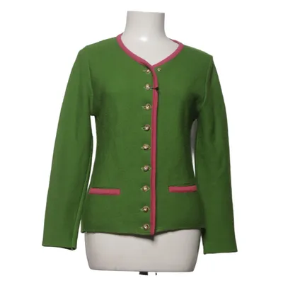 Cardigan (Vert, Rose) de Huber Acrylique, Laine de mouton
