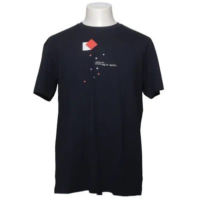 T-shirt (Blauw) van Hakro Katoen, Polyester