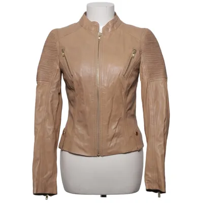 Läderjacka (Beige) från Primeboots Skinn, Polyester