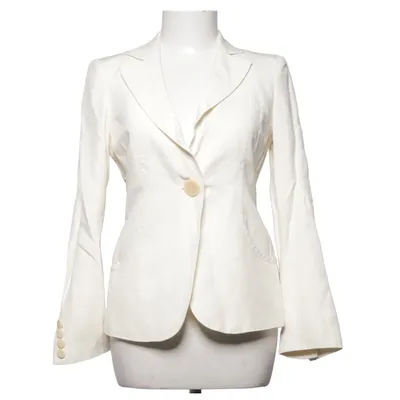 Blazer (White) from Armani Collezioni Linen, Polyester, Silk
