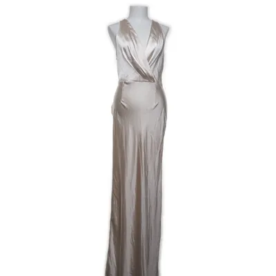 Maxikleid (Beige) von Boohoo Elasthan, Polyester