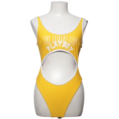 Swimsuit (Yellow) from Playboy x Missguided Elastane, Polyamide, Polyester