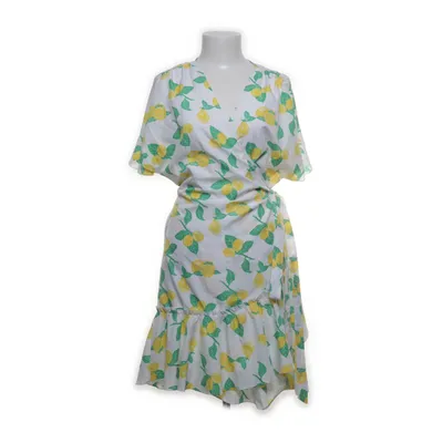 Omlottklänning (Vit, Gul, Grön) från Svea Polyester