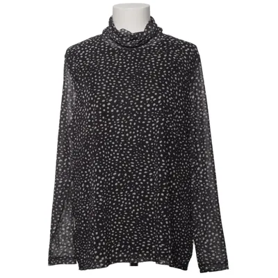 Blouse (Black, White) from Essentials by Tchibo Elastane, Polyester