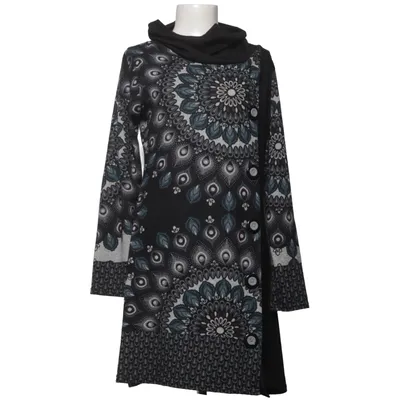Jurk (Zwart, Blauw, Grijs) van Happi Elastaan, Polyester