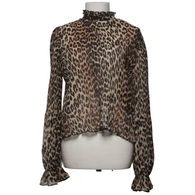 Blouse (Marron, Noir) de Ganni Polyester