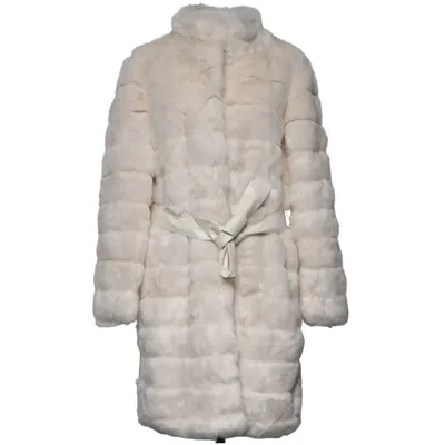 Coat (White) from Chiara Forthi Exclusive Polyester, Polyurethane