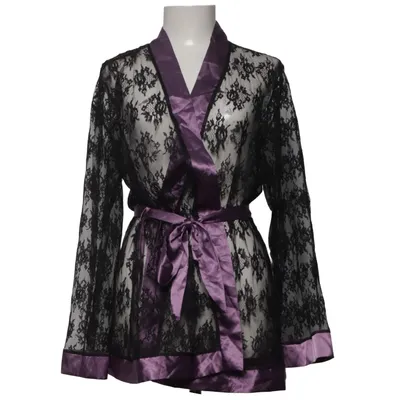 Morgonrock (Svart, Lila) från L'Amour Polyester