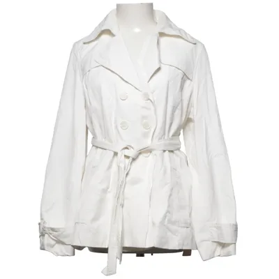 Trench-coat (Blanc) de Fashion Concept Coton, Polyamide, Polyester