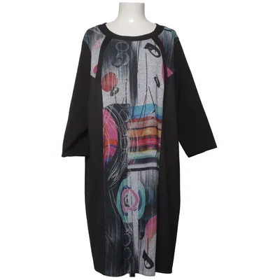 Jurk (Zwart, Meerkleurig) van Jórli Katoen, Elastaan, Polyester