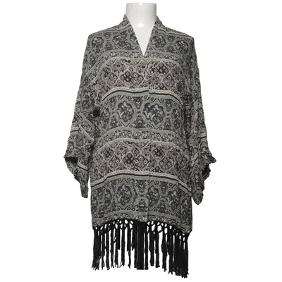 Kimono (Schwarz, Weiß, Grün) von Indiska Viskose