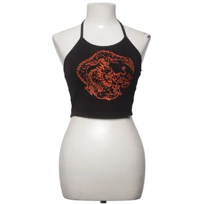 Haut dos-nu (Noir, Orange) de Junkyard Coton, Élasthane