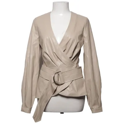 Peplum top (Beige) from Chiara Forthi Exclusive Polyester, Polyurethane