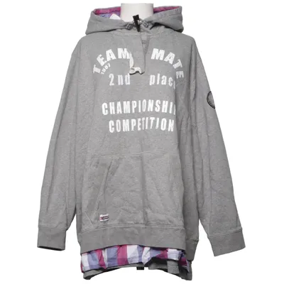 Sweat à capuche (Gris, Multicolore) de Ulla Popken Coton, Polyester