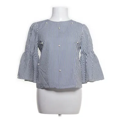 Bluse (Hvid, Blå) fra Zara Basic Bomuld