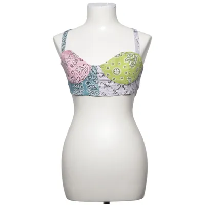 Crop top (Multicolored) from Boohoo Blue Cotton