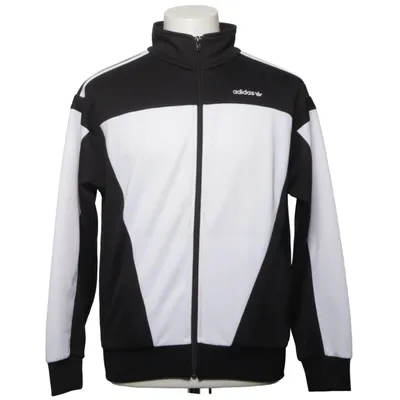 Träningsjacka (Svart, Vit) från Adidas Bomull, Polyester