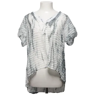 Haut (Blanc, Gris) de Sina Coton, Viscose