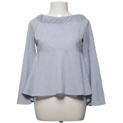 Bluse (Blå, Hvid) fra Mango Casual Elastan, Polyester