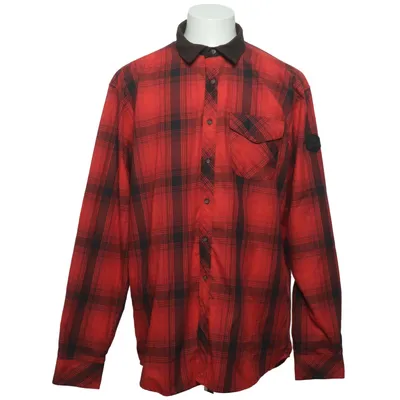 Chemise en flanelle (Rouge, Noir) de Härkila Polyester, Laine